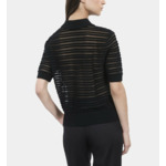 Polo En Maille Noire Femme