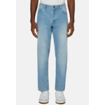 Jean En Denim Extensible Bleu À Délavage Clair