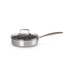 Sauteuse à Bord Droit en Inox avec Insert à œufs