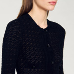 Robe longue en maille effet velours