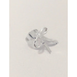 Bague ouverte nœud argentée