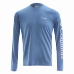 Marshall Valley Long Sleeve Logo Tee Bleu