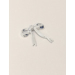 Boucle d'oreille nœud argentée