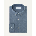 Chemise Gaston Contemporaine en coton recyclé bleu