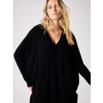 Robe poncho cachemire Bella NOIR