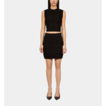 Jupe Courte Noire En Maille Femme