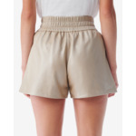 Short Taille Haute En Cuir Lamé Sultan