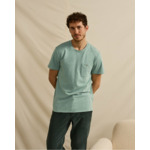 T-shirt col rond vert clair