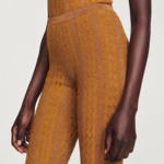 Pantalon en maille métallisée