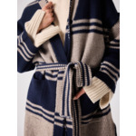 Cardigan en laine et cachemire Ysee MARINE/TERRE FUMEE