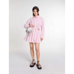 Robe courte à rayures et strass