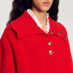 Pull à col boutonné