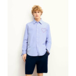 Chemise Manches Longues Cœur Brodé