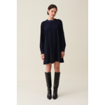 Robe babydoll ceinturée marine