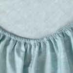 Olivier Desforges - Drap housse en percale de coton bleu, Muskine