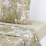 Olivier Desforges - Drap plat en satin de coton vert, Habano