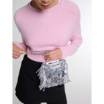 Sac M mini en sequins argents