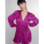 Robe courte satinée