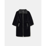 Manteau Mima Noir en cuir