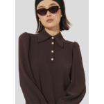 Top Tonio-Chocolat en Polyester