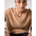 Pull en cachemire brossé Benedicte CAMEL