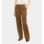Pantalon Tailleur Ample Marron Femme