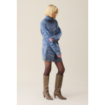 Robe courte laine col roulé
