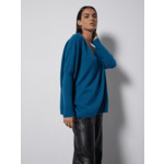 Pull poncho cachemire Faustine PETROLE