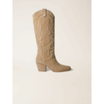 Bottes santiags en cuir brodé