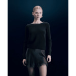 Pull Col Rond Strass Dos Nu