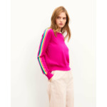 Pull Col Rond Bandes Multicolores