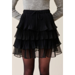 Jupe courte noire volants