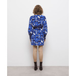 Robe Portefeuille Courte Imprimée En Soie Femme