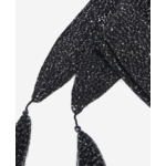 Écharpe Fine À Sequins En Maille Noire