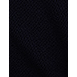 Pull col montant gareth en laine mérinos unie marine