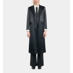 Manteau The Kooples X Carolina Ritzler En Satin Noir Femme