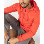 Sweat zippé à capuche orange PLAY