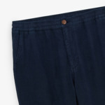 Pantalon 738 en lin bleu foncé
