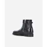 Bottines Avec Boucle En Cuir Noir