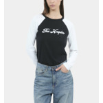 T-Shirt Manches Longues Noir Et Blanc Femme