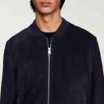 Blouson en cuir suédé