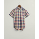 Regular Fit Checked Cotton Linen Sh
