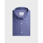 Chemise semi-ajustée rayée marine