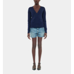 Cardigan En Laine Bleu Marine Femme