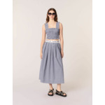 Jupe longue à motif vichy