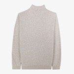 Sweat Sylvain col zippé beige chiné