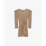 Robe Courte Drapée Col Rond Nowen
