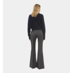 Pantalon En Laine Flare Gris Femme