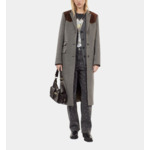 Manteau Long Pied De Poule Noir Et Blanc Femme