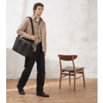 Porte documents 15" 3 soufflets Charles en cuir grainé